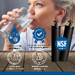 Fontaine à eau Monderma Max Big 8.5L - inclus 2 filtres black filters, 1 base inox, 1 robinet avec vue