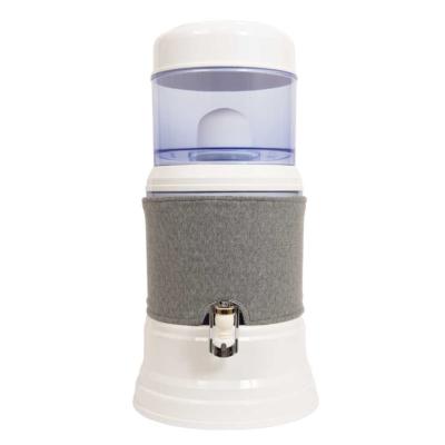 Duo Fontaine EVA bep - cuve en verre, 7 litres + housse coloris gris clair