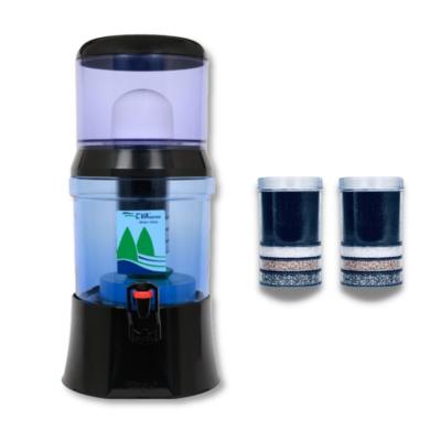 Fontaine Eva - bep - 7 litres - cuve en verre - noire + 2 cartouches ultimate