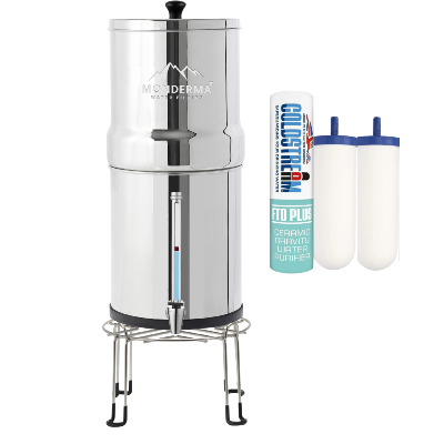 Fontaine à eau Monderma Max travel 5.6L - inclus filtres 2 FTO+, 1 base inox, 1 robinet avec vue