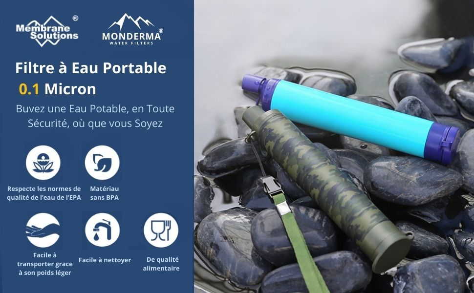 paille filtrante de survie